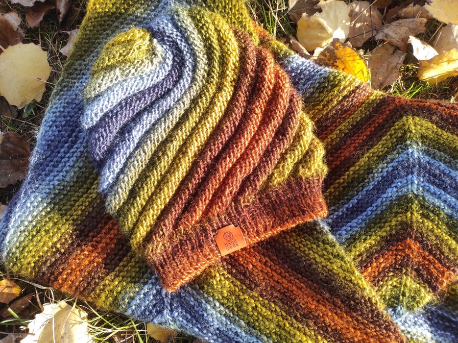 Czapka, opaska, chusta HANDAMDE ręcznie robiona ciepła zestaw