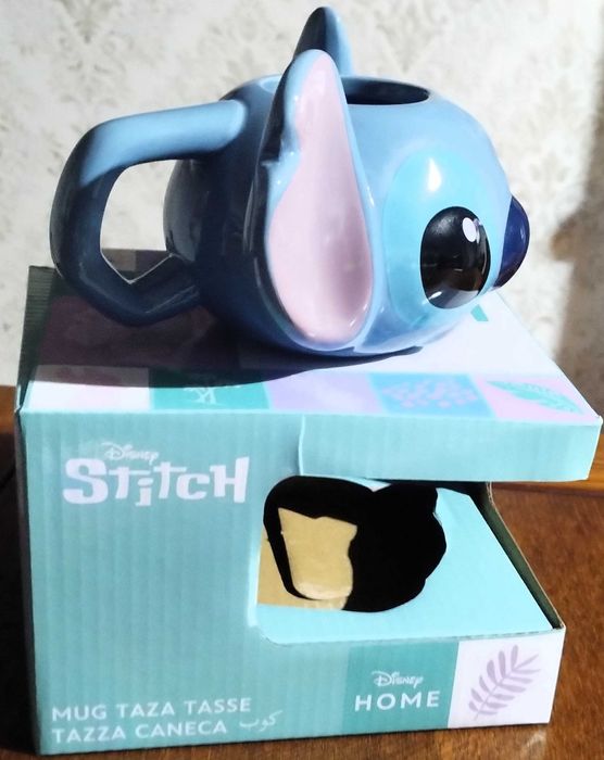 Caneca Taça Stitch Cerâmica Original Disney