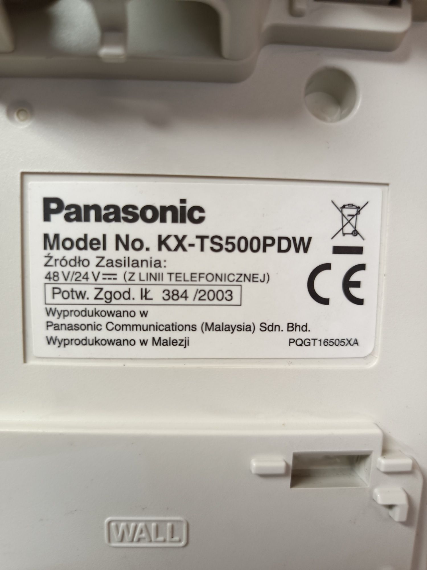 Telefon Panasonic KX-TS500PDW