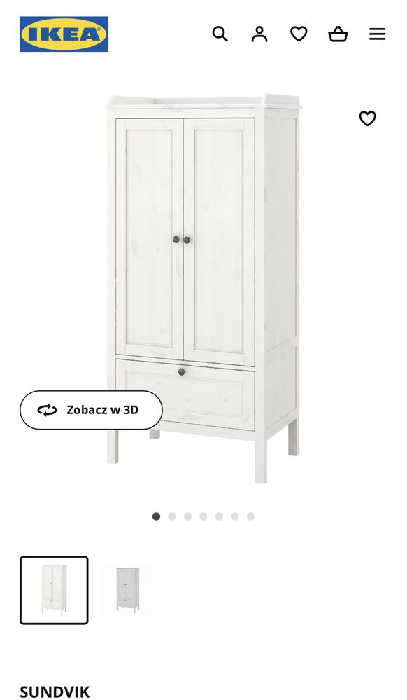 Szafa Sundvik Ikea biala