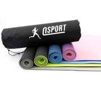 Коврик для йоги фитнеса + чехол (мат спортивный) OSPORT TPE 6мм