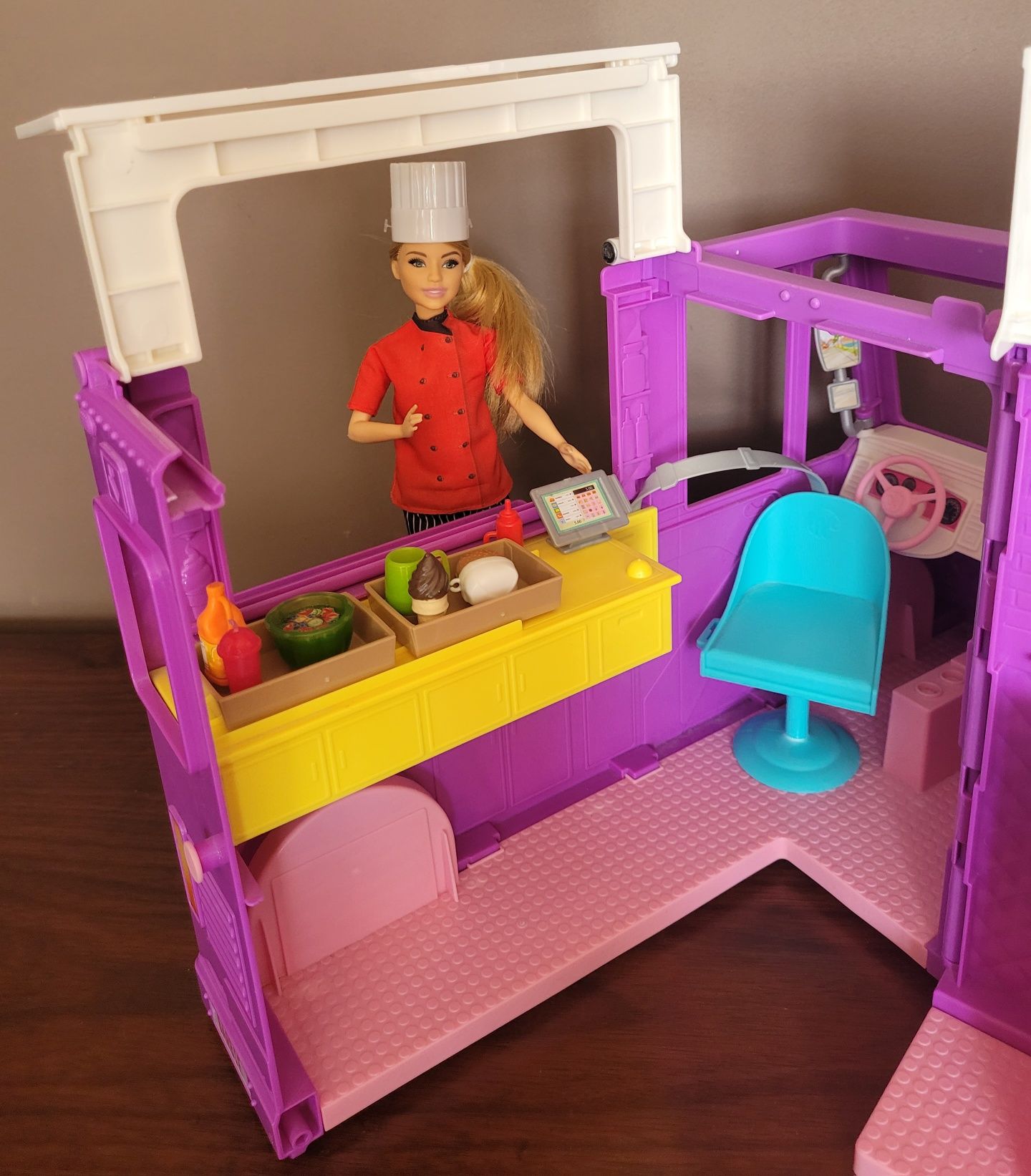 Food truck Barbie plus oryginalna lalka Barbie kucharz i akcesoria