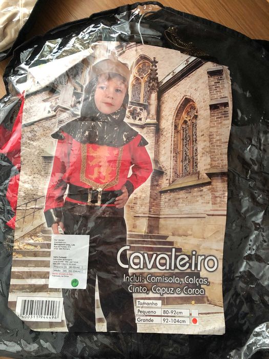 Fato de carnaval de Cavaleiro (Tam 3-5 anos)