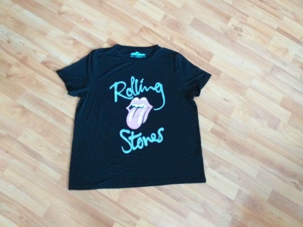 Czarna koszulka t-shirt y2k vintage boxy The Rolling Stones