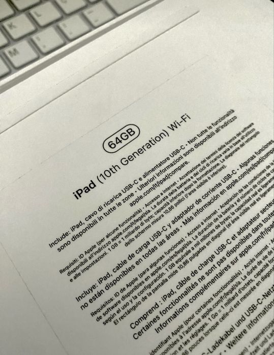 iPad APPLE ( 10.9 - 64gb)