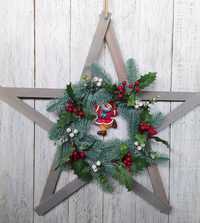 Рождественская звезда, большой венок, різдвяна зірка, зірка декор