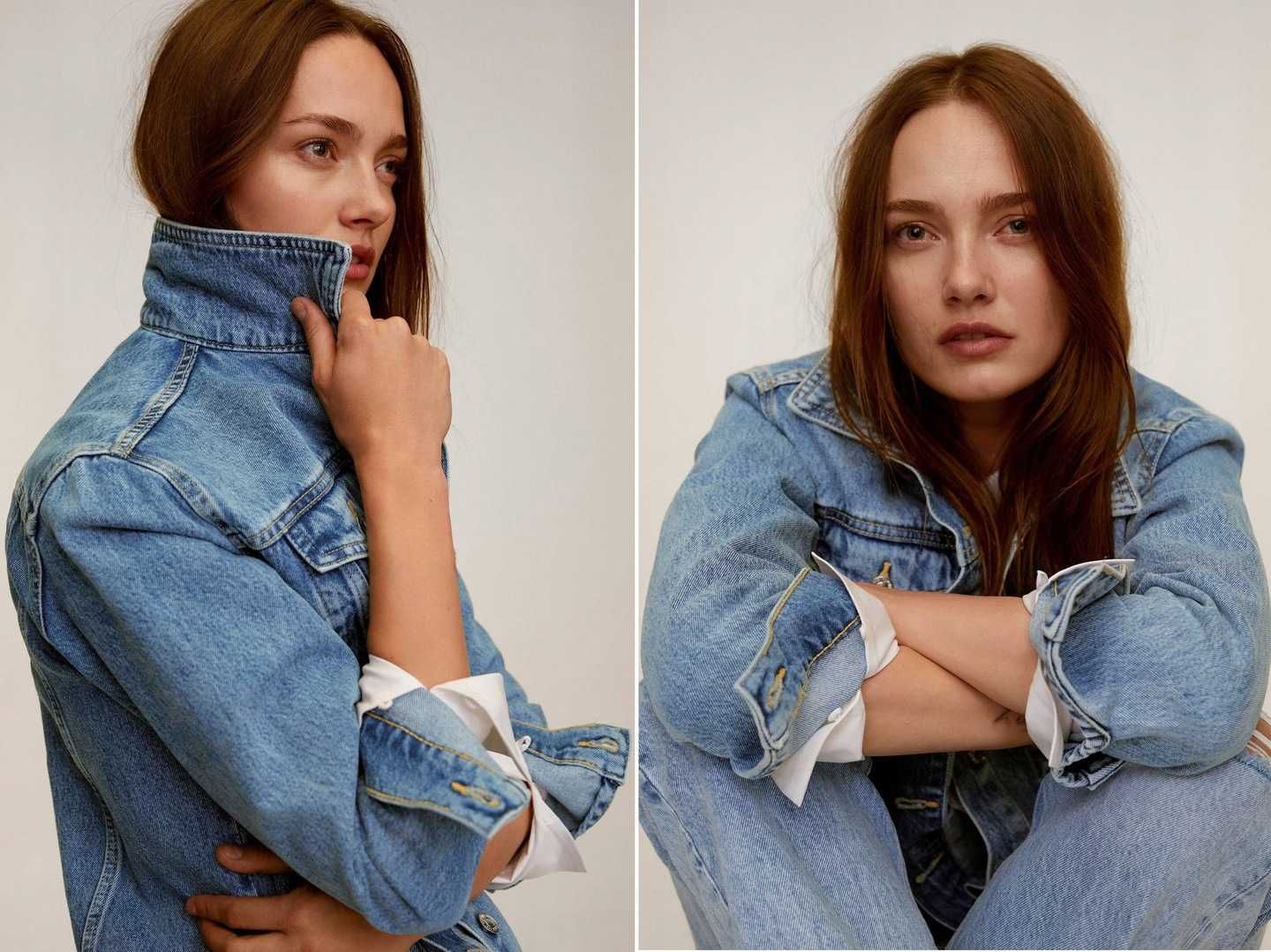 MANGO NOWA oversizowa kurtka jeansowa dżins jeans XS/S