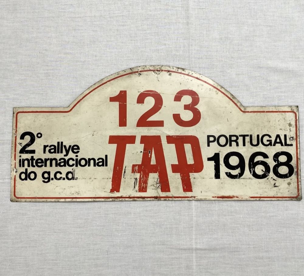 Placa 2º Rally Rali Internacional TAP 1968