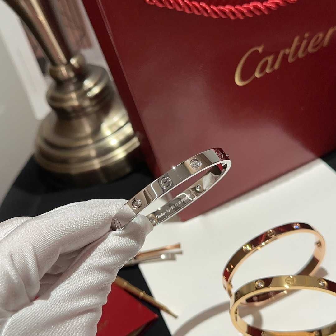 Браслет широкий/узкий|с бриллиантами — Cartier Love 4/6/10 Diamonds