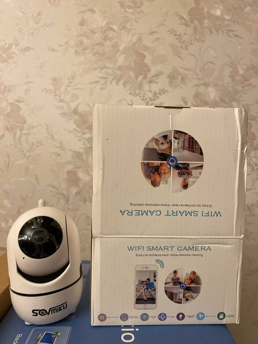 Домашняя IP WiFi камера Sovmiku SF01C | 360°, движение, приложение