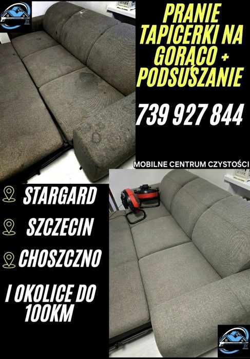 Pranie tapicerki Stargard Pranie Narożnika Pranie Wykładzin Fotela itp