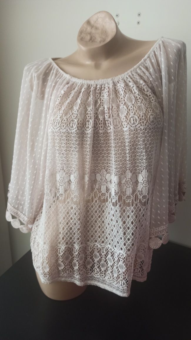 Blusa de verão rendada oferta de portes de envio