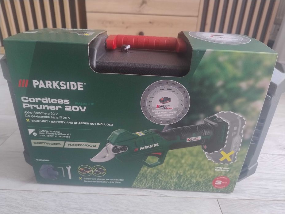 Parkside nożyce sekator do gałęzi PAAS 20-Li B1, 20 V Gwarancja