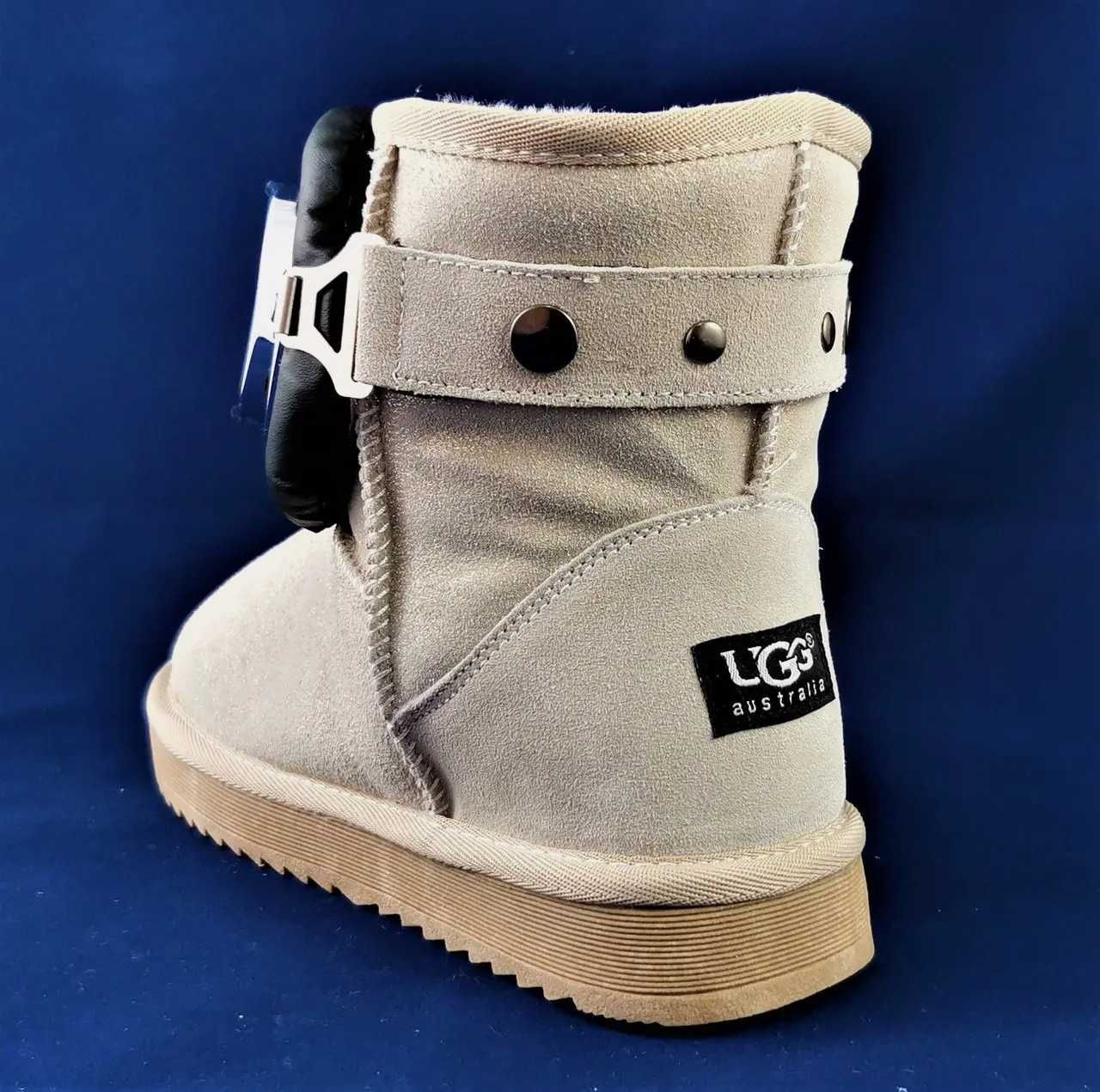 Зимние Женские Угги UGG Бежевые Сапоги на Меху Теплые