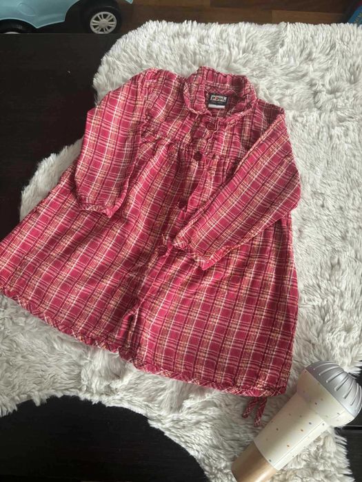 Sukienka tunika czerwona w kratkę pippi baby wera of denmark r. 86 cm