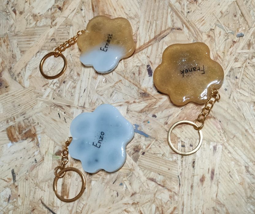 Breloczki łapka pupila, imię, adres, nr telefonu