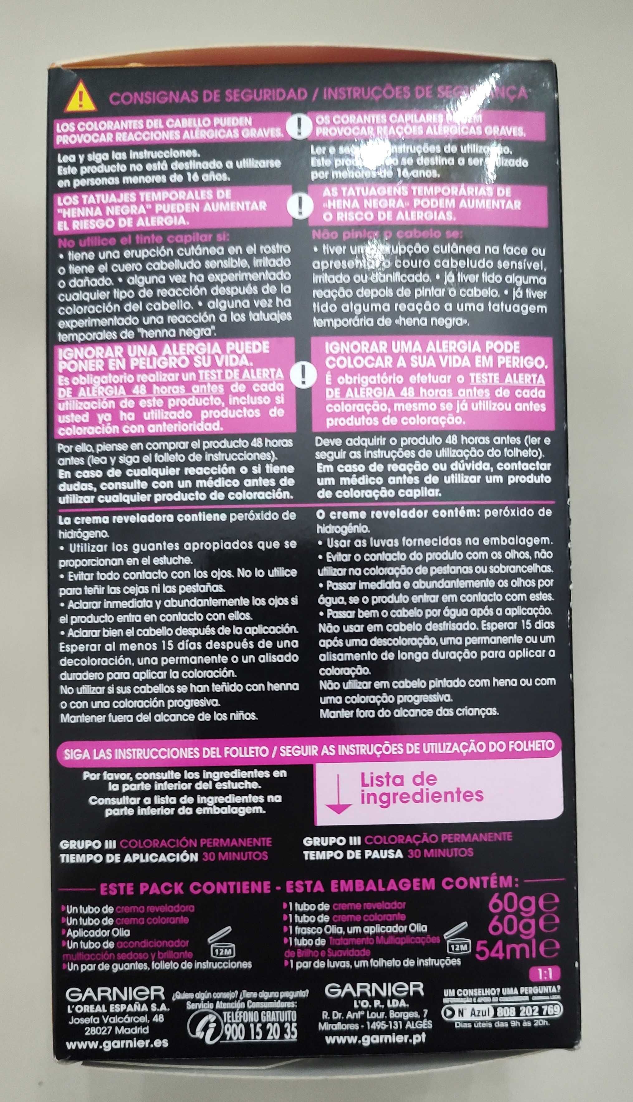 Tinta (4) para cabelo Ruivo Olia da Garnier