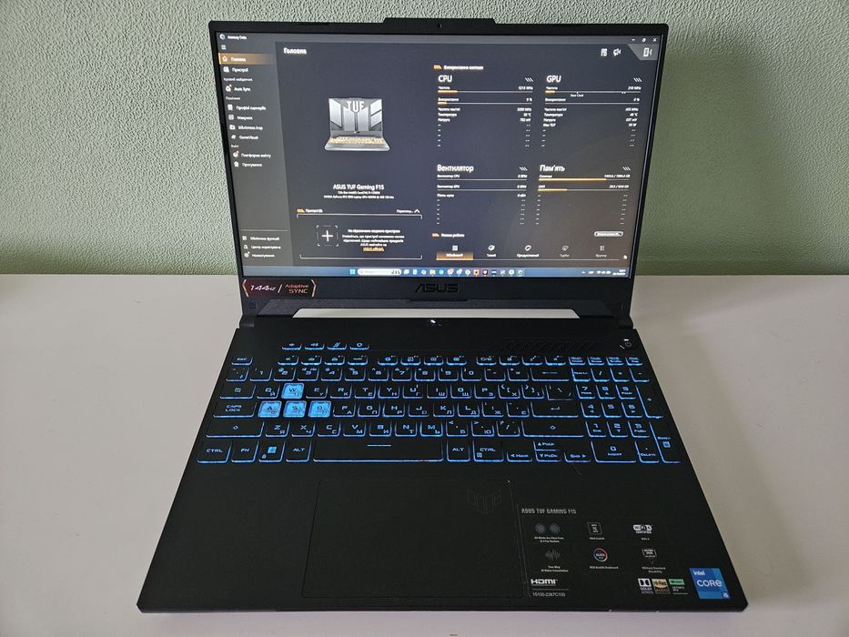 AsusTuf gaming f15 ОЗП 64GB/SSD 2TB/GTX 3050/i5-12500H ігровий ноутбук