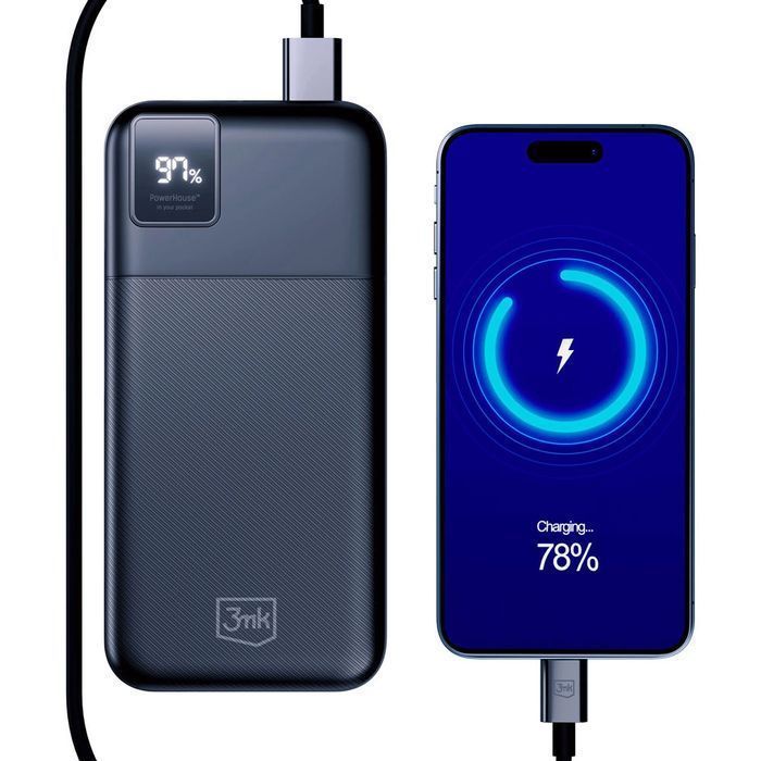 Powerbank 3mk PowerHouse 20000 mAh 2x USB-A 1x USB-C - czarny