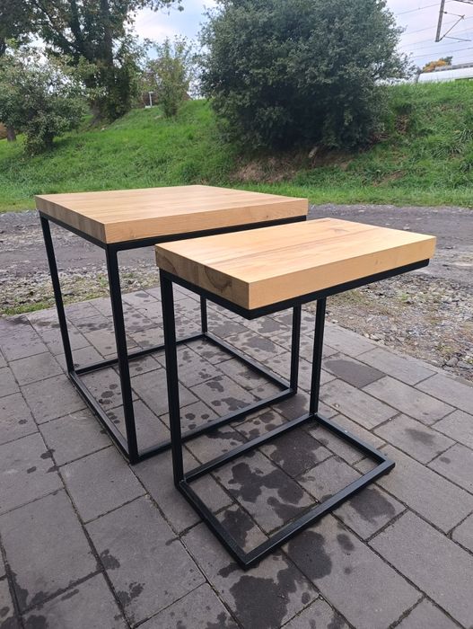 Dwa stoliki w stylu loftowym