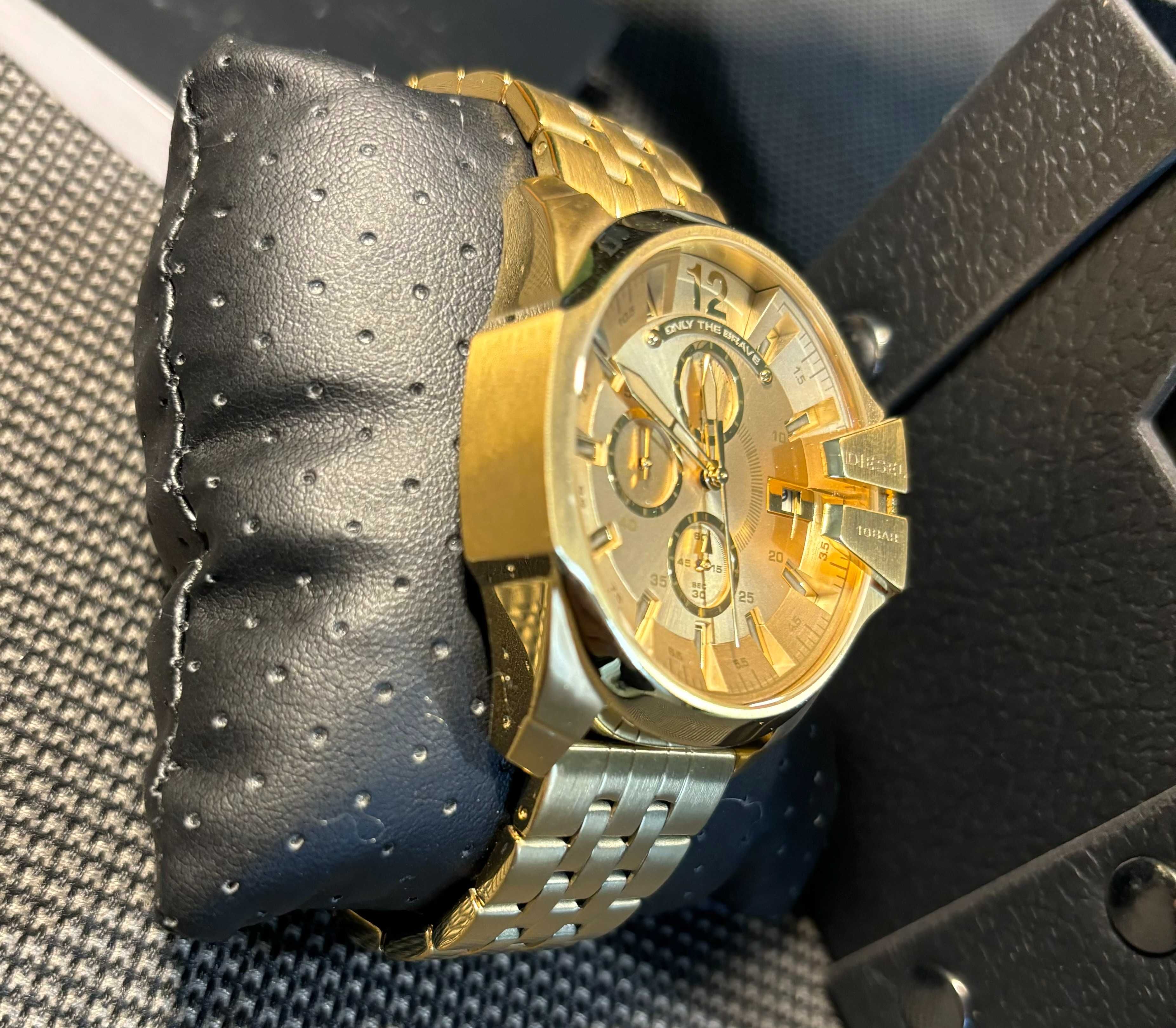 Zegarek męski Diesel Baby Chief Chronograph złoty wypas nowy