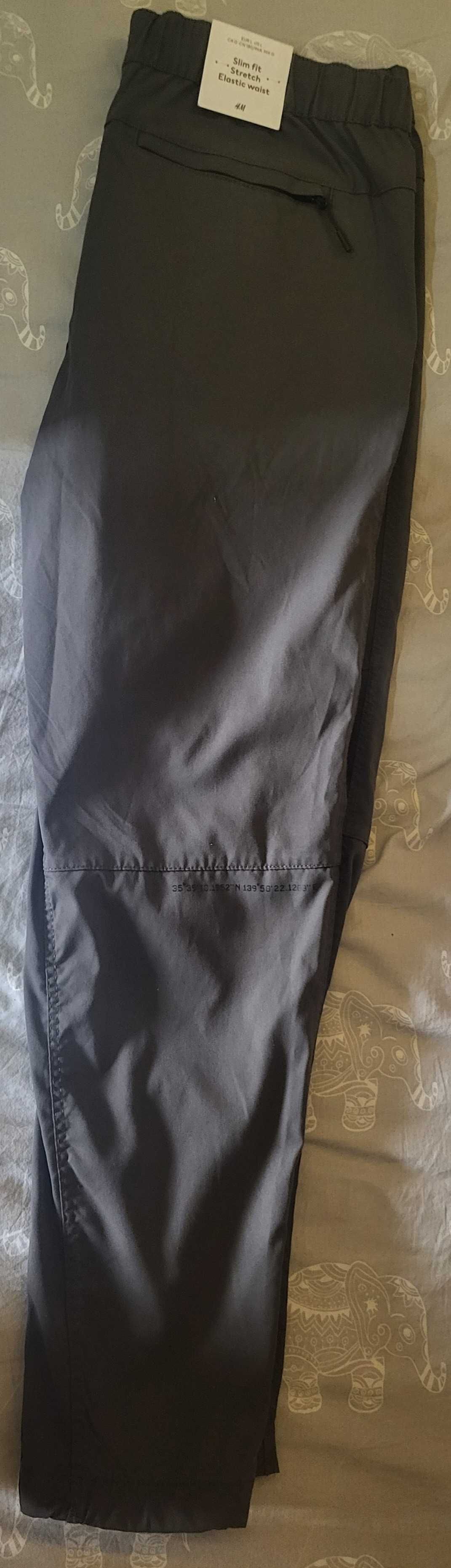 Штани H&M сіро-зеленого кольору