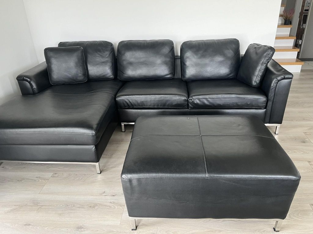 Narożna sofa skórzana