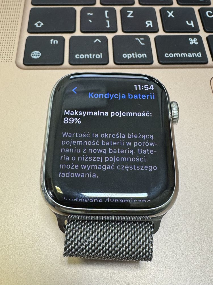 Apple Watch Series 7 GPS + Cellular LTE 45mm stal nierdzewna A2478