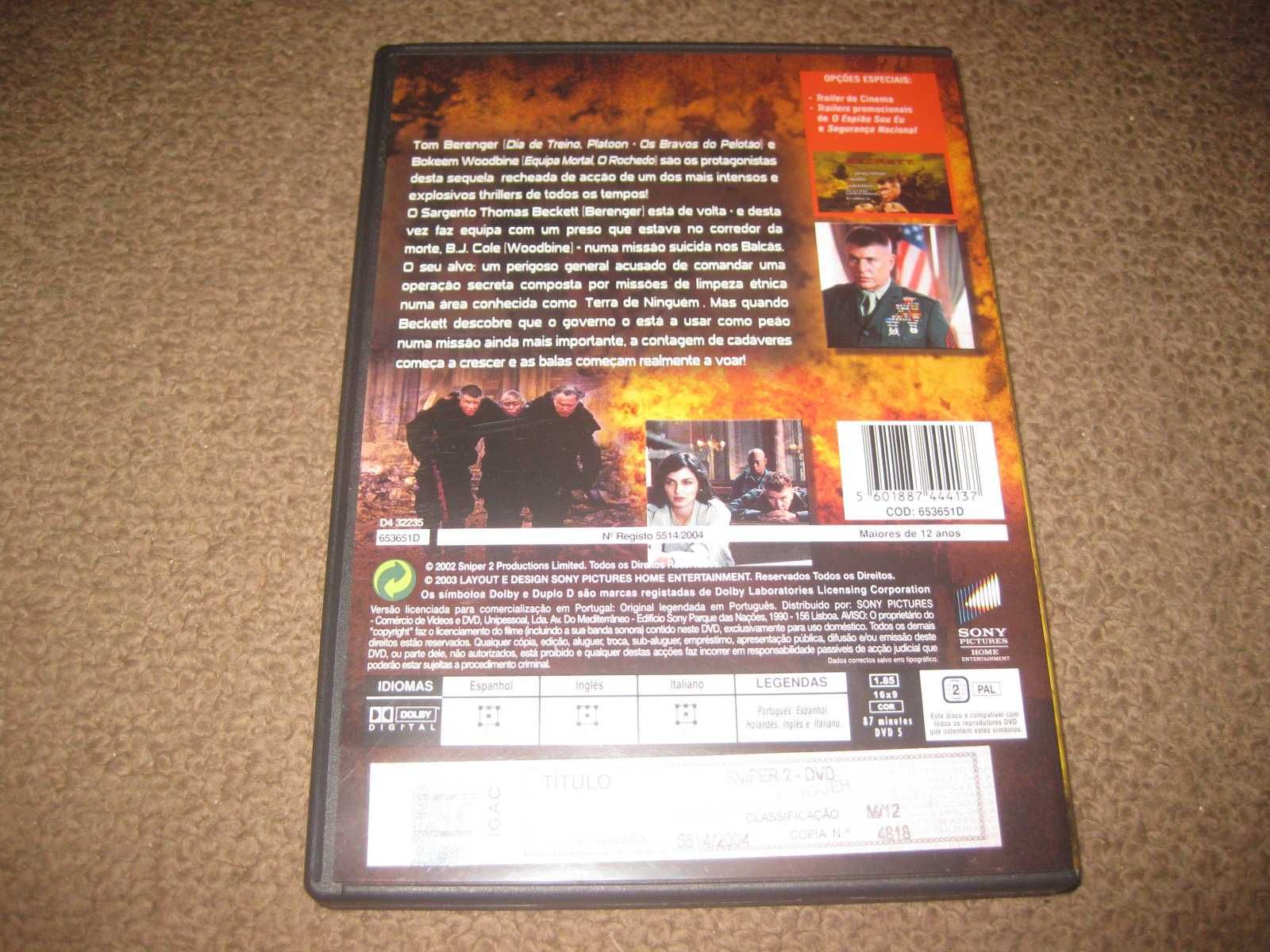 DVD "Sniper 2" com Tom Berenger