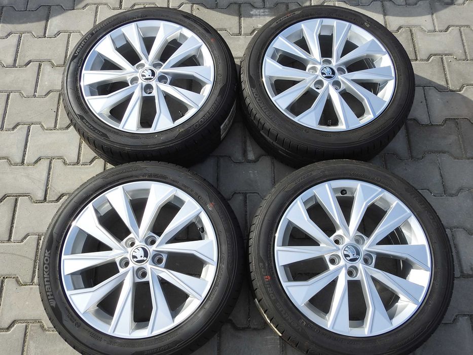 4x ALUFELGI SKODA 16" 5x100 ET46 oryginał 6V0 Jak NOWE DEMO