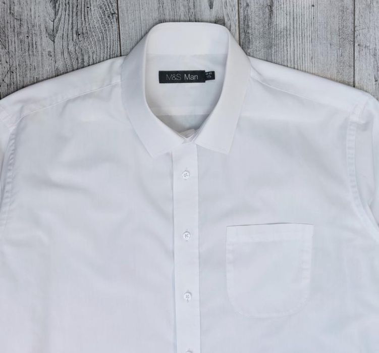 чоловіча біла сорочка розмір XXL, белая мужская рубашка M&S Man