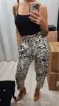 Spodnie zebra Bershka XS wysoki stan