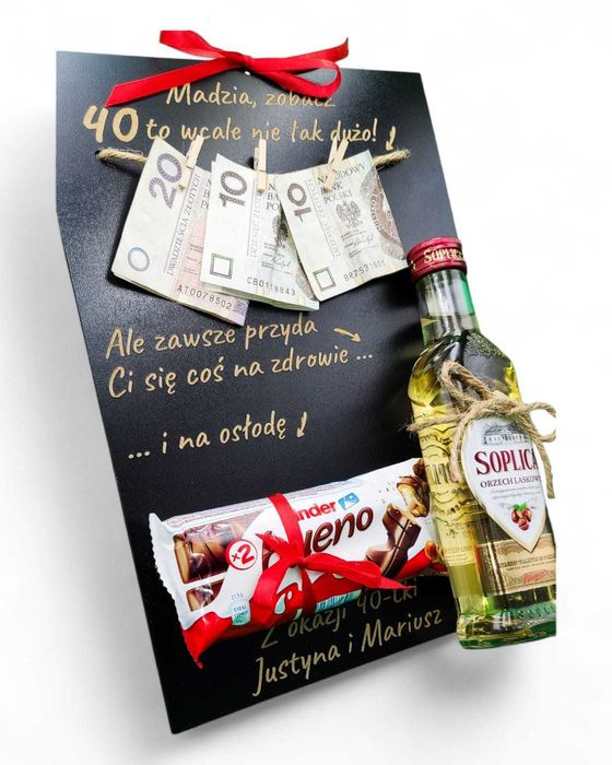 Ramka na pieniądze PREZENT 30 wcale nie tak dużo 40_50_60itd z oparcie