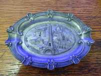 Cinzeiro Paris Vintage estanho Torre Eiffel Notre Dame Sacre Coeur