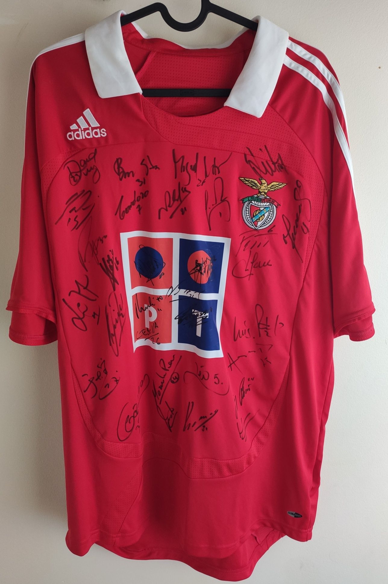 Camisola Benfica SLB autografada adidas