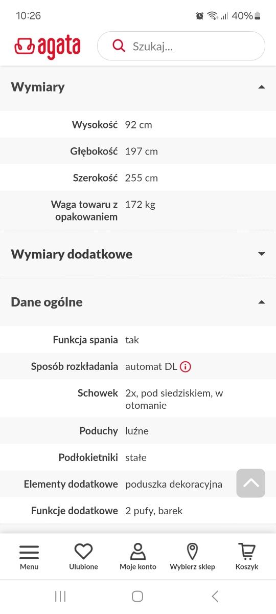Narożnik Madryt Agata Meble