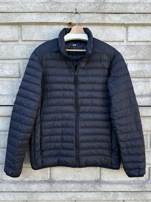 Czarna, lekka, pikowana, ocieplana, puchowa Uniqlo, rozmiar M