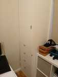 Armario 50x50x266cm, branco, com 4 gavetas