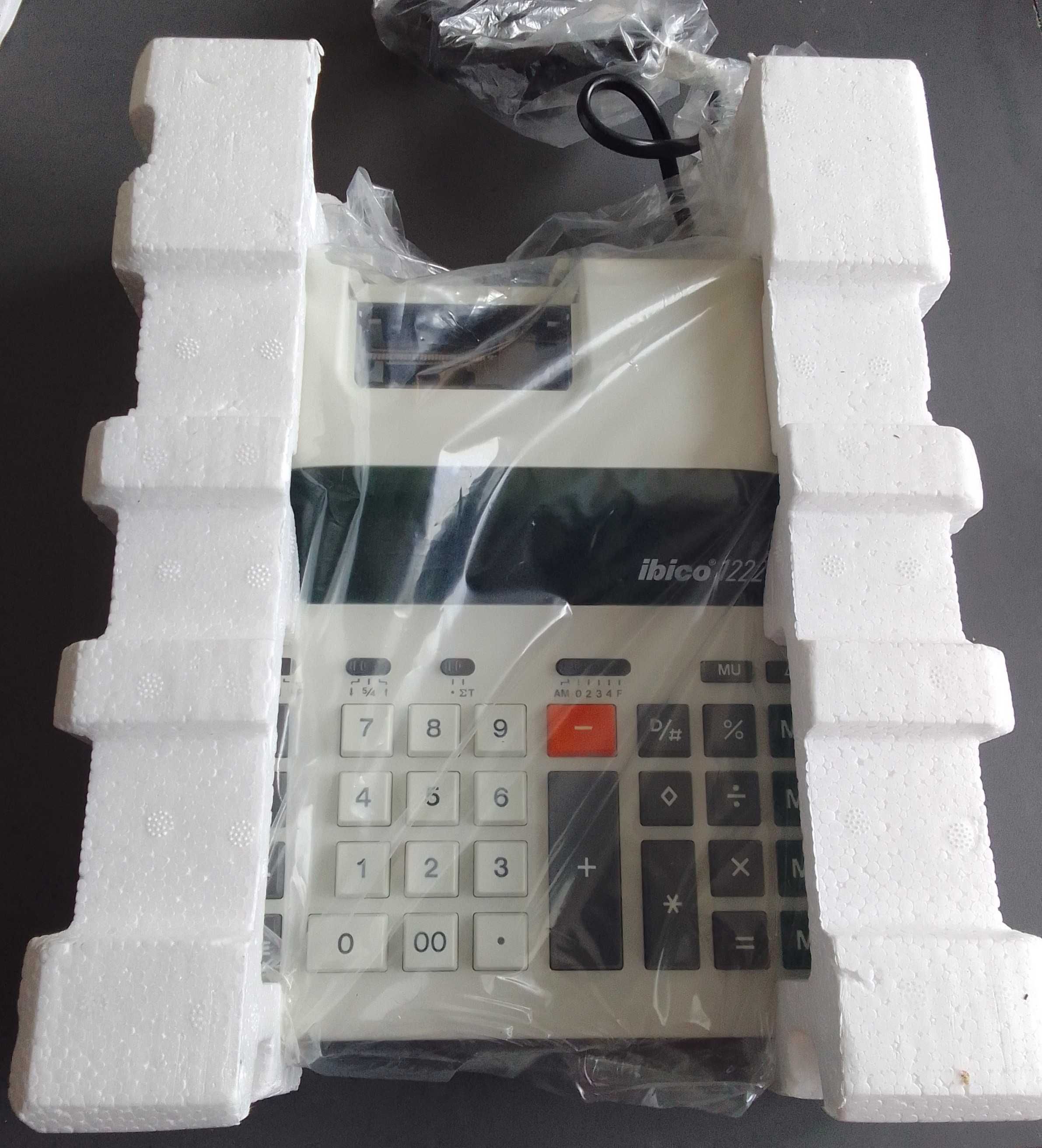 Kalkulator biurowy IBICO 1222 z drukarką + 4 rolki papieru NOWY Tanio!