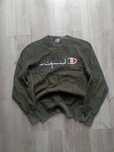 bluza champion khaki vintage 90s oldschhol washed uniesx boxy M