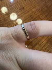 Złoty pierścionek z diamentem 16,5 ZSRR 585