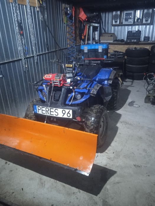 Quad hummer 200 z pługiem wciągarka i hakiem