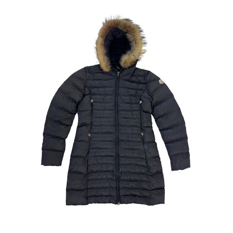 Długa kurtka z kapturem parka pikowana puchowa Moncler