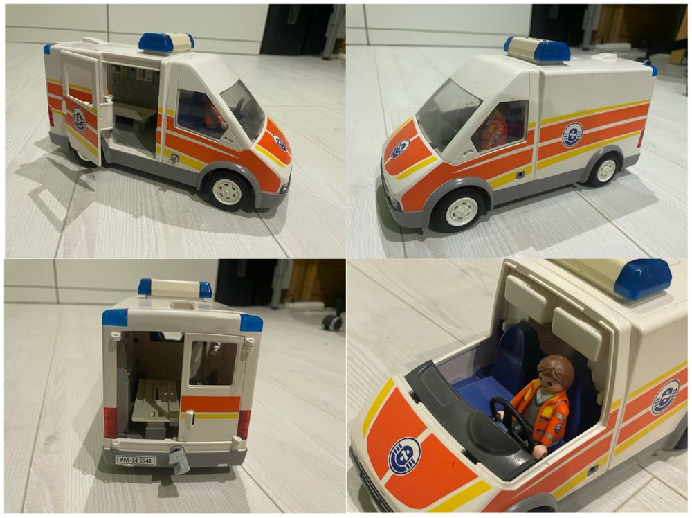 Playmobile zestaw straz, policja, karetka, samolot