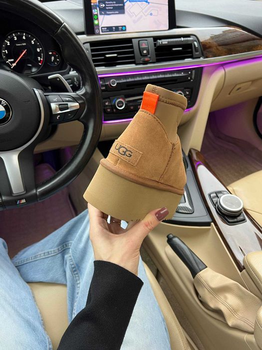 Женские сапоги UGG Classic Mini Dipper Chestnut 36-41 Натур Замша! Топ