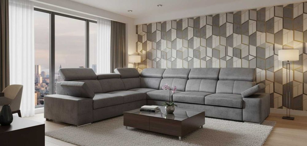 Duży rozkładany narożnik GALAXY 2r2 do Pokoju Funkcja spania Dostawa