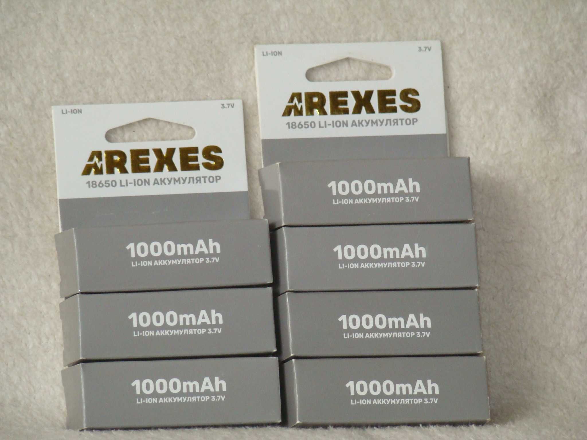 НОВЫЙ Литиевый Аккумулятор Arexes 18650 Li-Ion 1000 mAh, 3.7v MADE IN