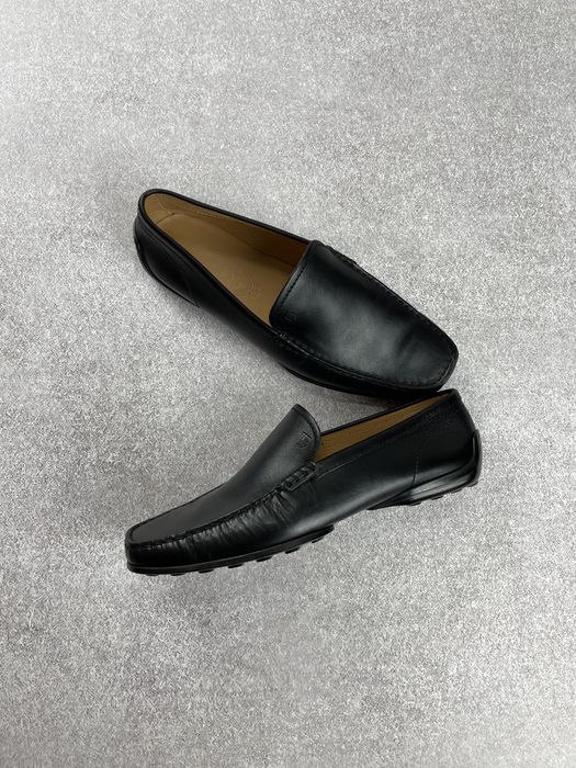 Tods black leather loafers men’s чоловічі туфлі лофери оригінал