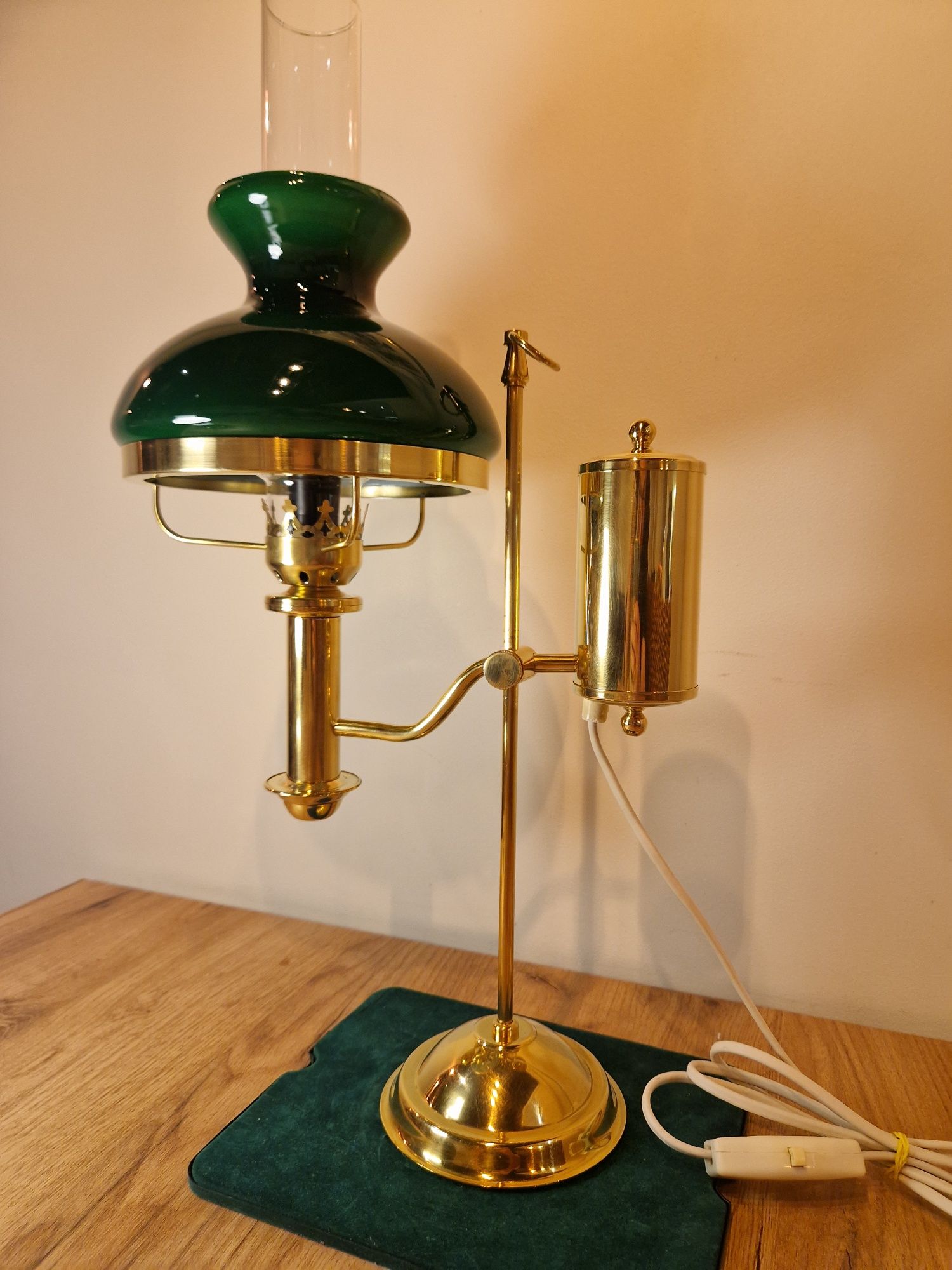 Mosiężna Lampa gabinetowa