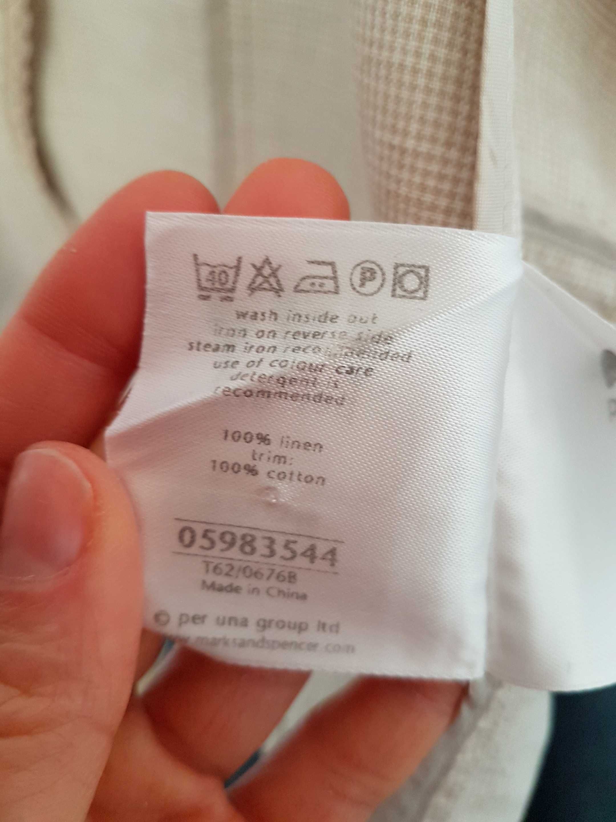 Lniany beżowy żakiet 100% len Per Una Marks&Spencer roz. XL